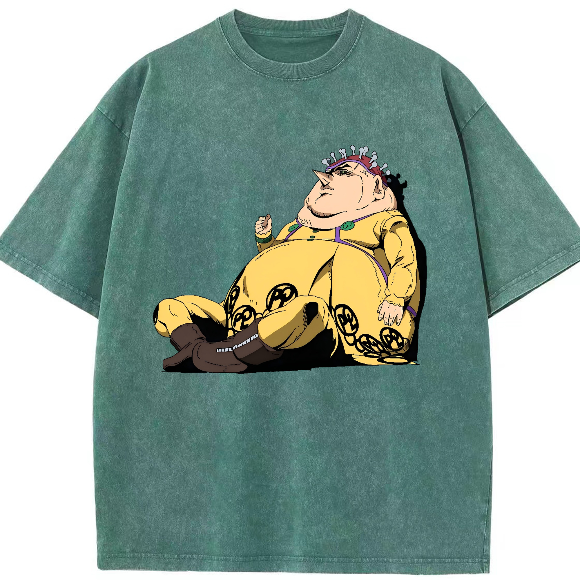 （画像用） ジョジョの奇妙な冒険 ポルポ JoJo's Bizarre Adventure Polpo 綿100% ヴィンテージ風 半袖Tシャツ（フロントプリント）